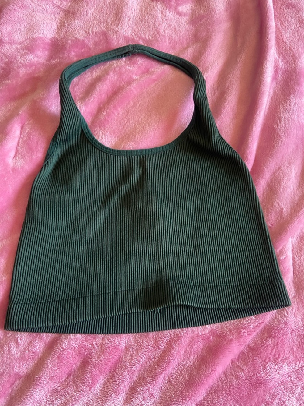 Three Ribbed Halter Crop Tops